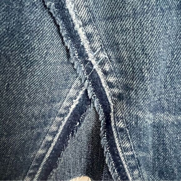 Levi's Re/Done High Rise Denim Mini Skirt Womens 28/6 Upcycled Repurposed - Picture 3 of 11